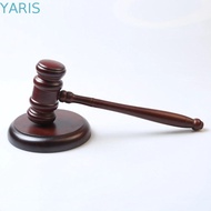 YARIS Wooden Judge Hammer, High Quality with Sound Block Wood Adjudgement Gavel, Durable Long Handle