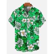 Mens Shirts Short Sleeve Tropical Plants Button Down Shirts Summer Beach Shirts Camping Shirts Short