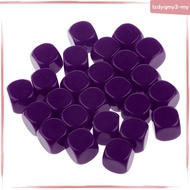 Curiosity 25 x Opaque Blank Six Sided Dice D6 RPG Table Game Dices