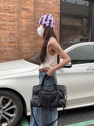 Rivet Motorcycle Bag ABG Hot Girl Bag High-End Feel Large-Capacity One-Shoulder Cross-Body Handbag