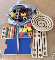 Hape Quadrilla Marble Run & Building Blocks Set