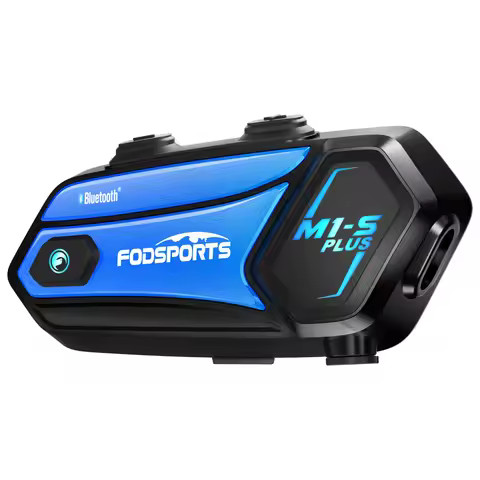 Fodsports M1-S Plus Helmet Intercom Motorcycle Bluetooth Headset 8 Rider 2000M BT Interphone,Music S