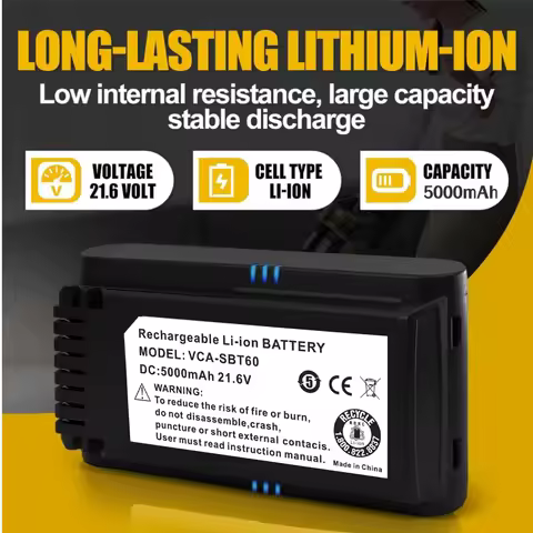 for Samsung JET75/JET90 Battery High Capacity 5000mAh VCA-SBT90 for JET90E VS9000 VS20R9074S2 VS20R9