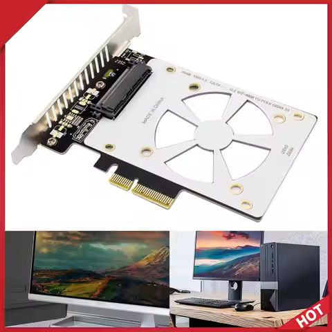 U.2 SFF-8639 To PCI-EX4 Expansion Card 4000MB/s U.2 To PCIe Adapter Riser X4/X8/X16 Slot PCI-E GEN3 