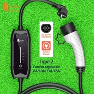 feyree EV Type2 Portable Charger 16A 3.5KW for Electric Vehicle with multiple protections