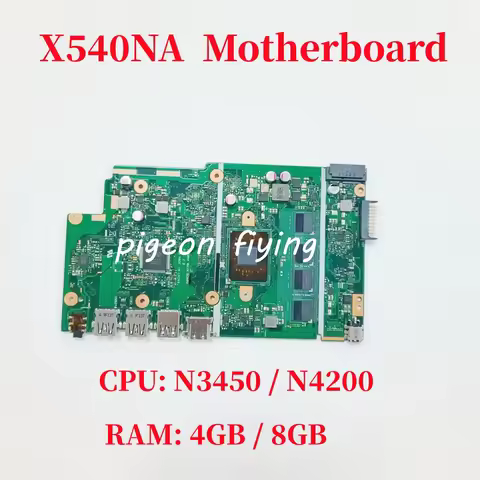 X540NA Mainboard For ASUS X540NA Laptop Motherboard CPU: N3450 N4200 RAM: 4GB / 8GB 100% Test OK