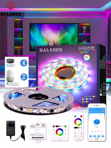 WS2811 Addressable RGB COB LED Strip with SP530E 2.4GHz Bluetooth Controller & RC3/RB3 Remote (1m/2m