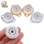 [NEW] 1Pc chassis mount 9pin ceramic tube soet for EL84 ECC82 6922 12AX7 TH