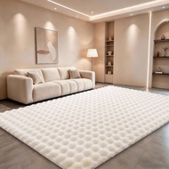 Creamy White Rabbit Plush Rug 8'X10', Fluffy Faux Fur Shaggy Area Rug For Nursery, Kids Room Decor, 