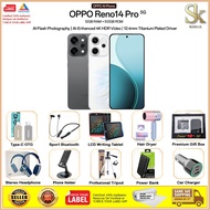 OPPO Reno 14 Pro 5G Smartphone | 12GB RAM + 512GB ROM | Original OPPO Malaysia