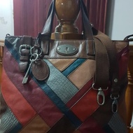 PRELOVED FOSSIL MADDOX TOTE PATCHWORK AUTHENTIC TURUN HARGA !!
