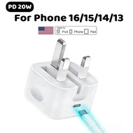 PD 20W Fast Charger Adapter USB C to USB C PD Braided Cable for 1Phone 17 16 15 14 13 12 11 Pro Max 