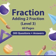 IGCSE Math: FRACTION- Adding 2 Fraction (Level 3) 300 Q+A | IGCSE Maths | Maths for Kids (PDF)
