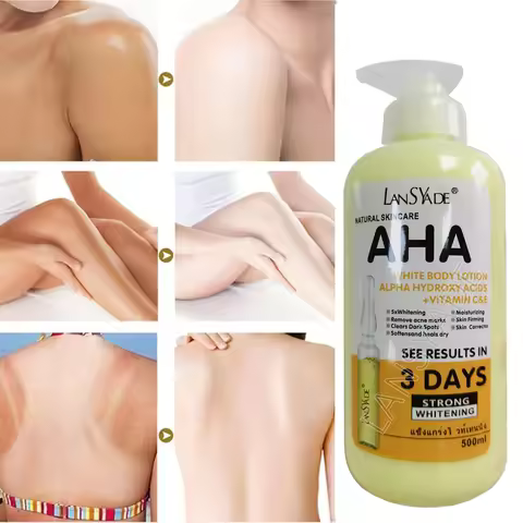 AHA Body Lotion Brightening Moisturizing Firming Toning Serum Body Butter Whitening Cream Remove Acn