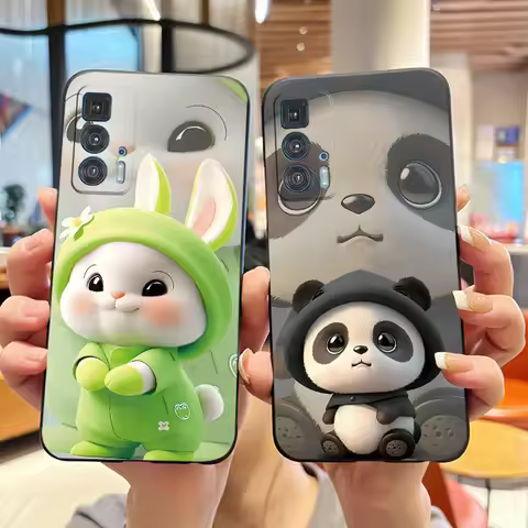 Casing For Motorola Moto Edge 20 Pro/Motorola Moto Edge S Pro Jelly Black Case Viral Trendy Pattern 