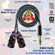 Audio Cable Akai Mono Jackmade in japan GLD To 2x XLR Female GLD GEISLER - JUAN