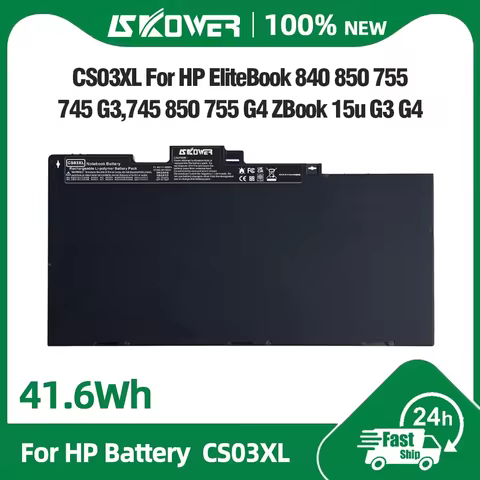 SKOWER CS03XL Laptop Battery For HP EliteBook 745 755 840 848 850 G3 G4 ZBook 15u G3 G4 Fit TA03XL