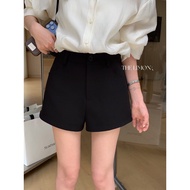 [ Room90 ] Plain khaki jeans shorts with 1 button 10320