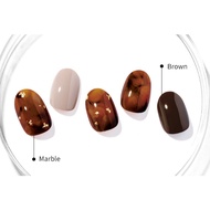 ✨ Ohora Semi-Cured Gel Nail Strips | Brown Sugar Marble Design | 30pcs Nail Sticker Set
