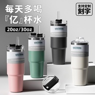 Botol Air Viral 304 Stainless Steel | Thermos Flask Tahan Panas & Sejuk | Tumbler dengan Straw & Pen