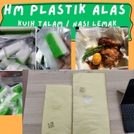 HM Plastik Plastic Pelapik Alas Kuih Talam / Nasi Lemak 12' x12' / 16' x 16' 500gm+-