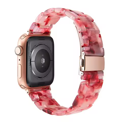 Resin Watch strap for apple watch 6 5 4 band 42mm 38mm transparent correa belt for iwatch 6 series 5
