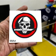 HP Skull Sticker, kabaret, reflective skull Sticker on, cellphone, motorbike, hologram Sticker