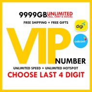 VIP Number Digi Sim Card Unlimited Internet Data Call Hotspot Simkad Prepaid Celcom Digi USB 4G WiFi Modem Router