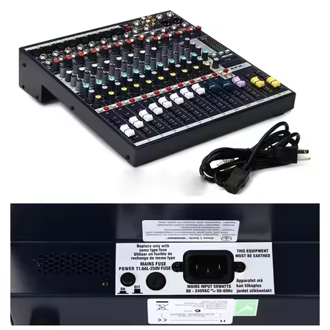 8-12-16 Channel Sound Board Console Desk System 48V Phantom Power Audio Mixing Console DJ Studio FX 