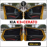 Magnetic curtain type 1 for KIA CERATO - K3, Set of 4 standard car form panels, Anti-UV -