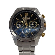 SEIKO mens watches quartz wrist watch analogues stainless BLK SLV -- 8T63-00D0 Direct from Japan Sec
