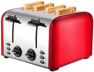 Toaster 4 Slice with Extra-Wide Slot, Stainless Steel Toaster with 5 Toasting Settings for Fast And Even Toasting, Removable Crumb Tray