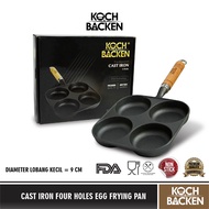 Koch&amp;backen frying pan Martabak Cast Iron 4 Holes egg frying pan Premium Cast Iron 19cm