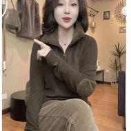 Double-Sided German Velvet Bottoming Sweatshirt Women 2025 Fashionable Fashionable Inner Wear Fashio