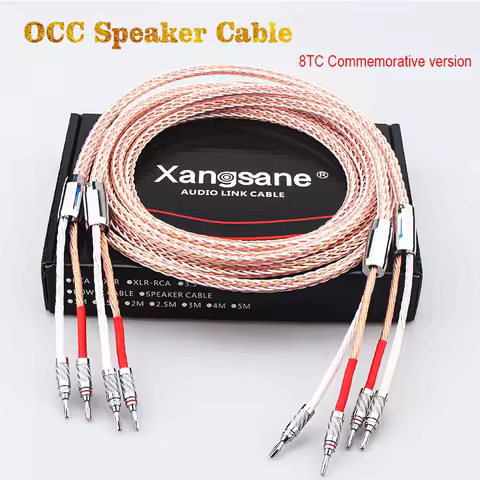 OCC 8TC speaker cable fever speaker amplifier HiFi connection cable Y-Y / Banana plug-Banana plug / 