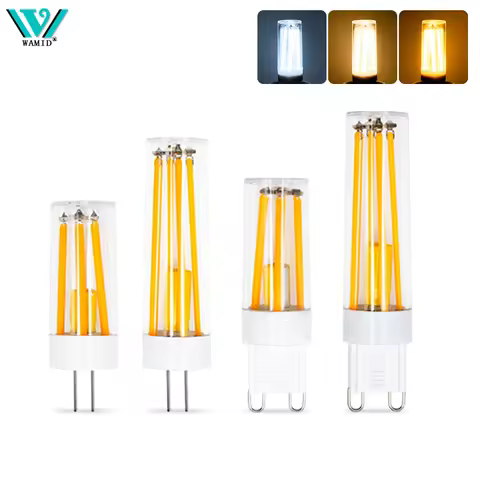 1-10Pcs G4 G9 LED Light Bulb 3W 5W 220V-240V COB LED Filament Lamp Replace 30W 50W Halogen Bulb for 