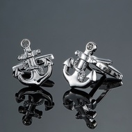 Free shipping  new silvery anchor cufflinks fashion men's shirt cufflinks senior designer elaborate design brand shirt buttons Cuff Link