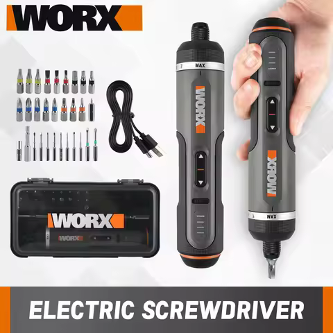 Worx 4V Mini Electrical Screwdriver Set WX242 Smart Cordless Electric Screwdrivers USB Rechargeable 