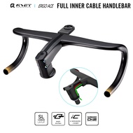 Ready Stock! LEXON Carbon Integrated Road Handlebar, Full Inner Cable Routing, Superlight 365g  -7° 