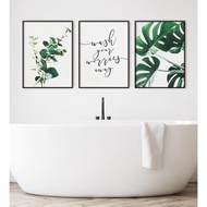 ~~ :::Modern Eucalyptus Print with Wooden Floater Frame, Size 43x55cm (17x22inch)----READY TO HANG, 