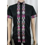 Baju Sabahan Moden/Kemeja lelaki Corak motif pinakol Rungus (Slim Fit)