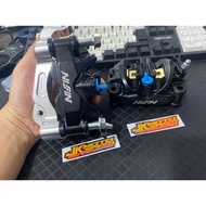DISC CALIPER + DISC BRACKET BIG 4 PISTON TWINS AFRIKA PREMIUM RADIAL PCX OLD ALL NEW PCX 150 160 ADV