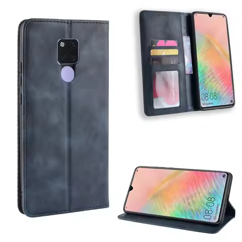 For Huawei Mate 20 X Case Huawei Mate20 X Wallet Flip Style Vintage Leather Phone Bag Cover For Huaw