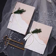 Vow Card Wedding Premium Simple Marriage Vow Resignation Engagement Host Card A Pair of Groom Bride 