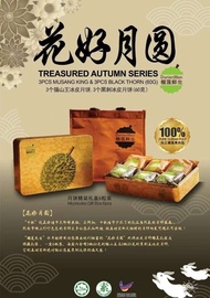 馬來西亞 榴槤鮮生 榴蓮先生 貓山王黑刺冰皮月餅禮盒
