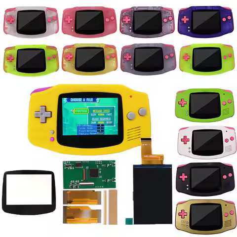 Updated V5 3.0" GBA LCD Screen Kits HD 720*480 Backlight OSD Mod Sets Shell Replacements for Gameboy