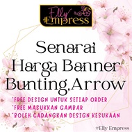 Service print Bunting & Banner termasuk design