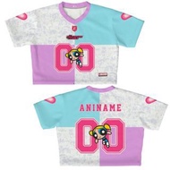 JERSEY GIRLY CROP TOP BUBBLES POWERPUFFGIRLS