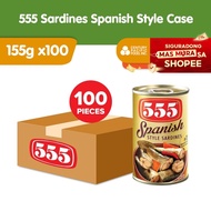 555 Sardines Spanish Style 155g (Case of 100pcs) - Rich in Calcium, Protein and Lycopene