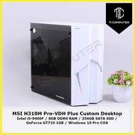 Armaggeddon TRON1X MSI H310M Intel Core i5-9400F 8GB DDR4 RAM 256GB SATA SSD GT710 1GB GPU Custom De